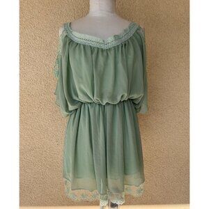 Jing Fashion Fairy Fairycore Tinkerbell dress coquette lace trim drape Size S